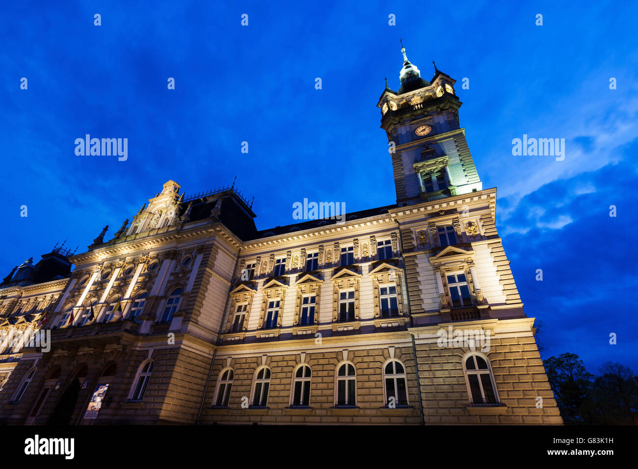 Il vecchio municipio di Bielsko-Biala Foto Stock