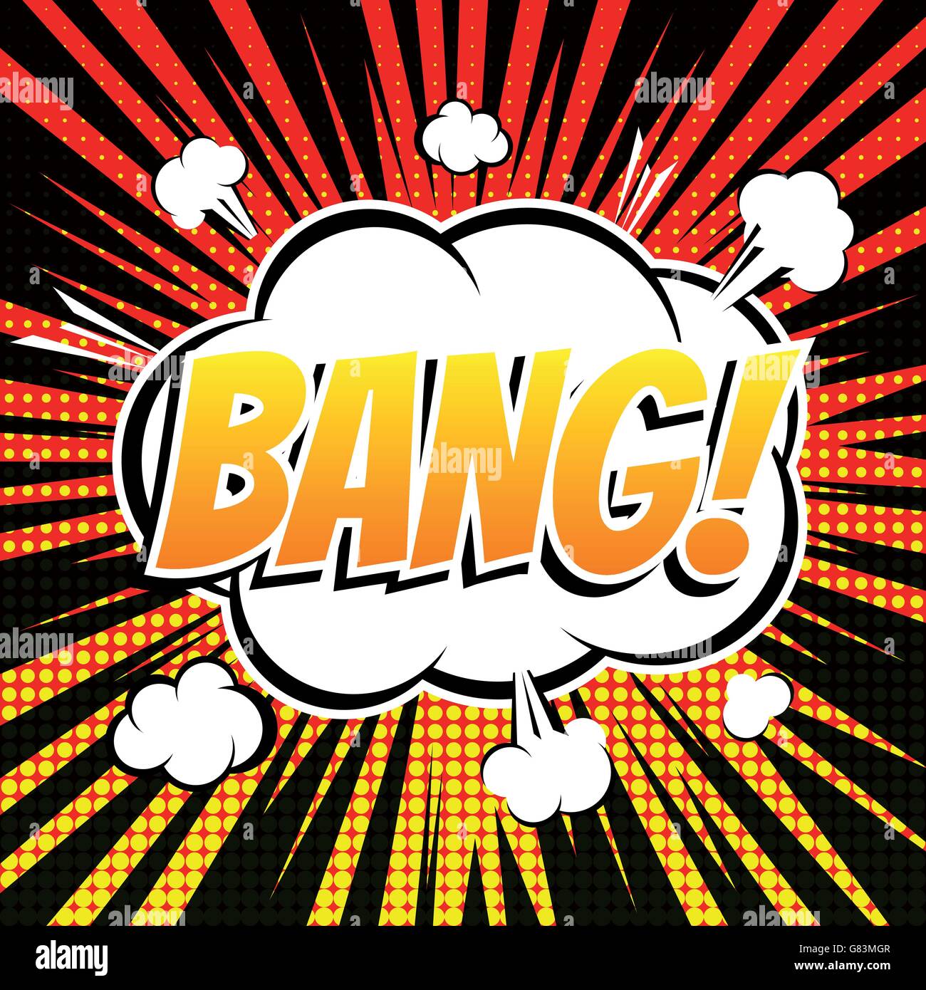 Bang fumetto fumetto stile retrò Illustrazione Vettoriale