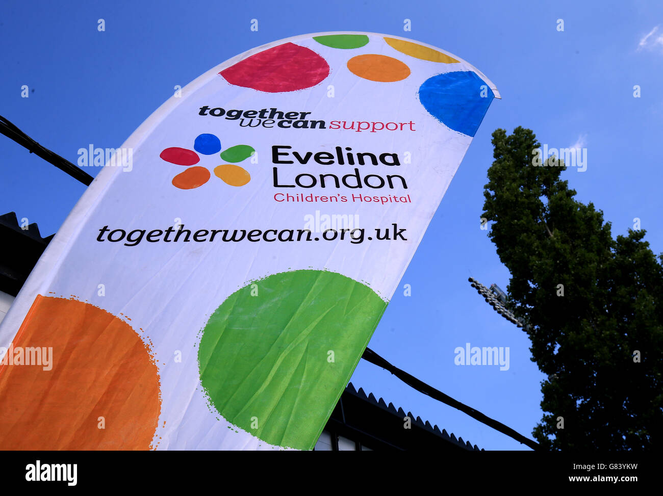 Cricket - NatWest t20 Blast - Southern Division - Surrey / Kent - Kia Oval. Evelina London Childrens Hospital firma al Kia Oval Foto Stock