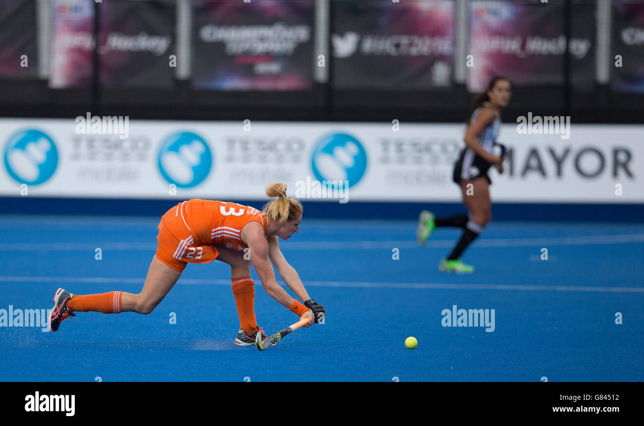 Investec donna Hockey Champions Trophy giugno 2016, Londra. Paesi Bassi v Argentina. Foto Stock