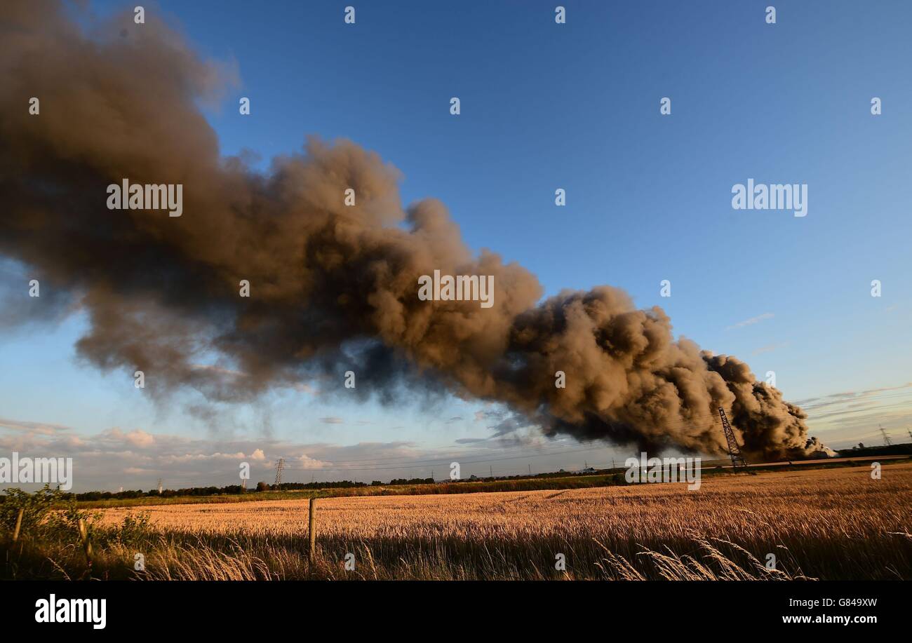 Fuoco di fattoria Foto Stock