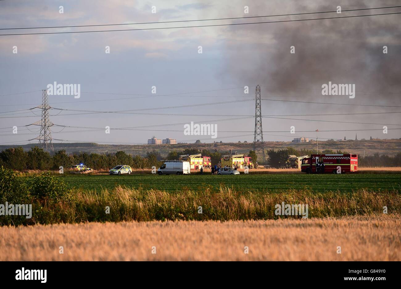 Fuoco di fattoria Foto Stock