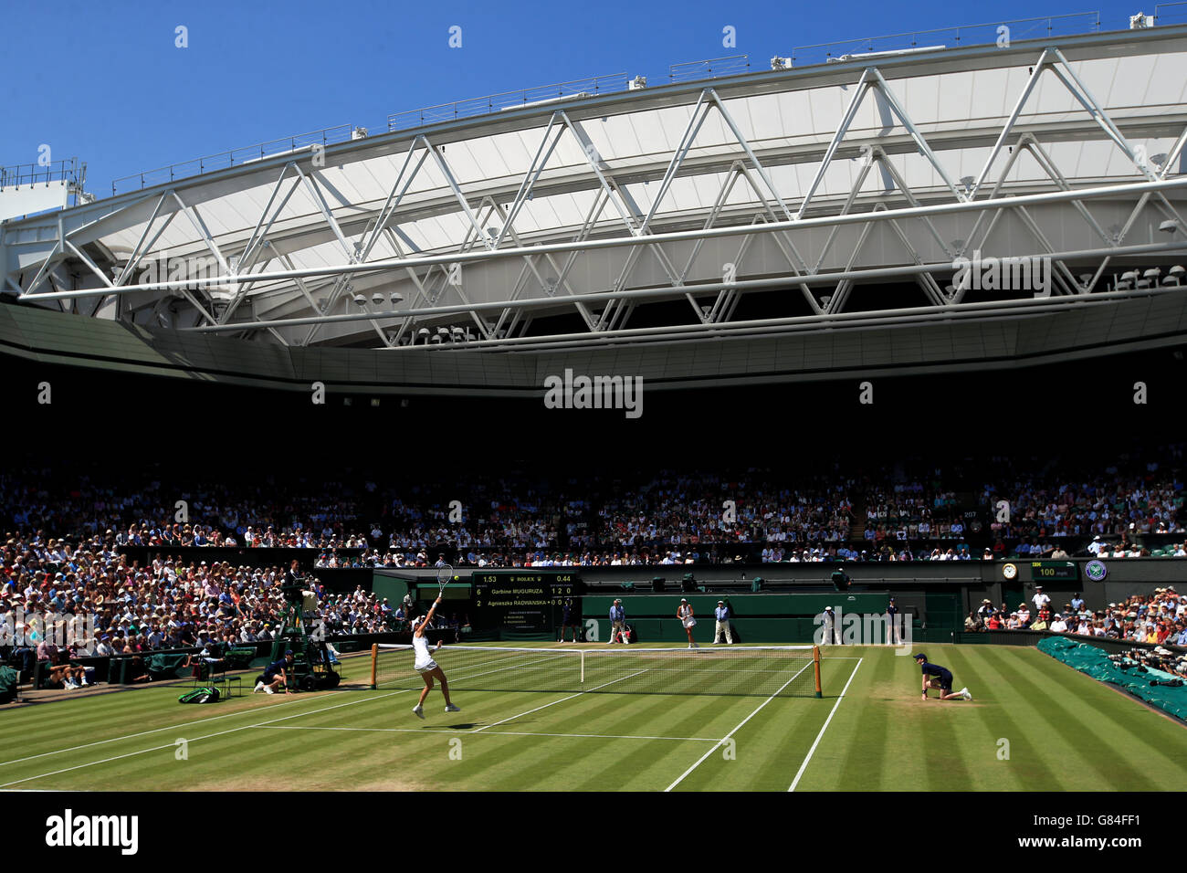 Tennis - 2015 campionati di Wimbledon - Giorno Dieci - All England Lawn Tennis e Croquet Club Foto Stock