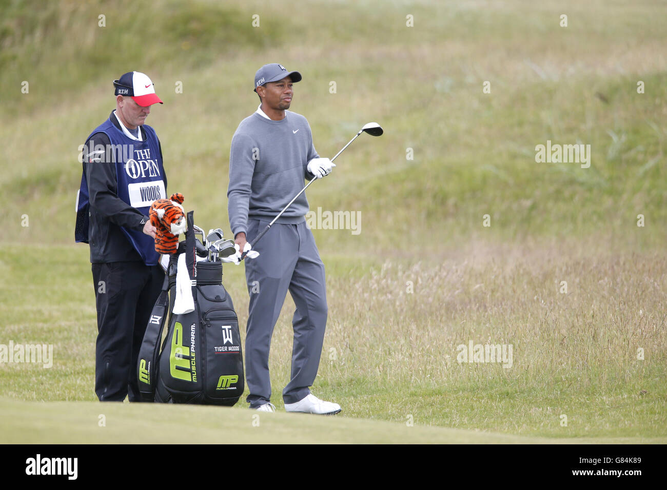 Golf - il Campionato Open 2015 - giorno uno - St Andrews. USA Tiger Woods durante il giorno uno del Campionato Open 2015 a St Andrews, Fife. Foto Stock