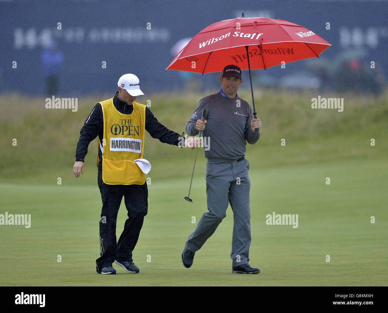 Padraig Harrington in Irlanda durante il quinto giorno dell'Open Championship 2015 a St Andrews, Fife. Foto Stock