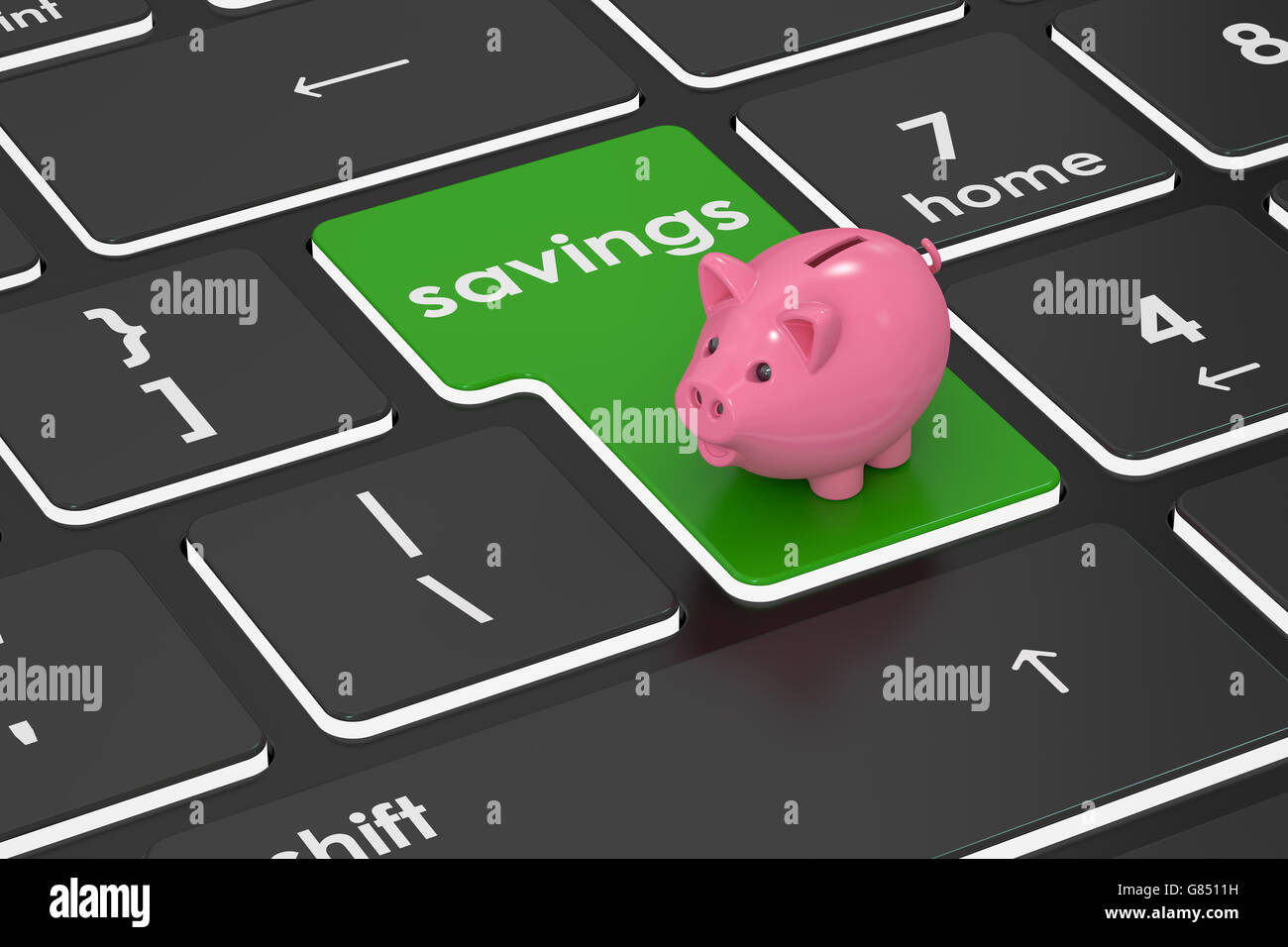 Il concetto di risparmio, rendering 3D Foto Stock