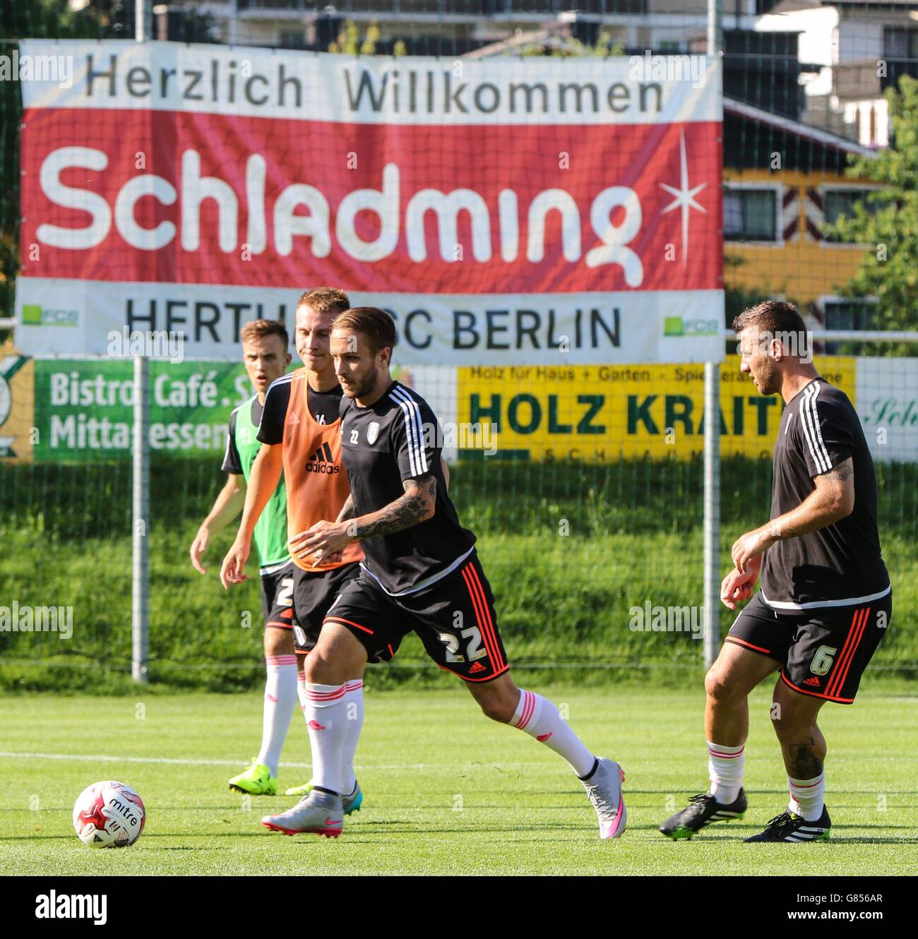 Calcio - pre stagione amichevole - Hertha BSC v Fulham - Atletica Arena Schladming Foto Stock