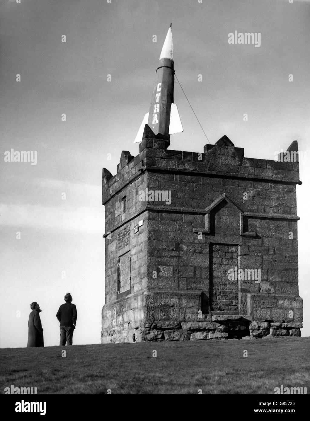 Edifici e monumenti - 16-piede Rocket - Rivington Pike - Lancashire Foto Stock