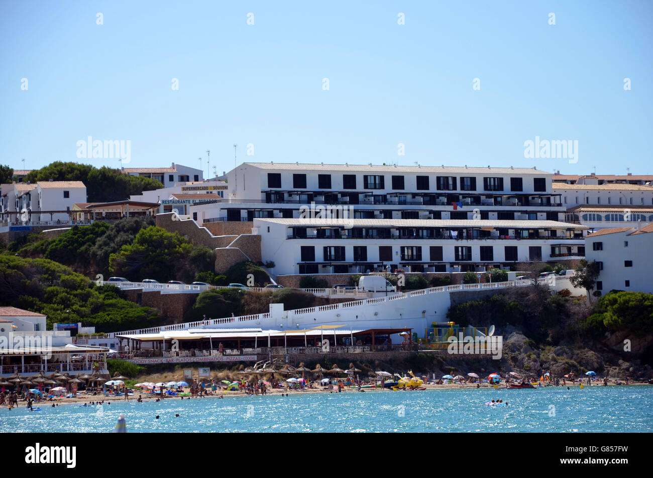 Godetevi le belle vedute della splendida isola di Minorca, Spagna e a sperimentare la bellezza di questo arcipelago spagnolo Foto Stock