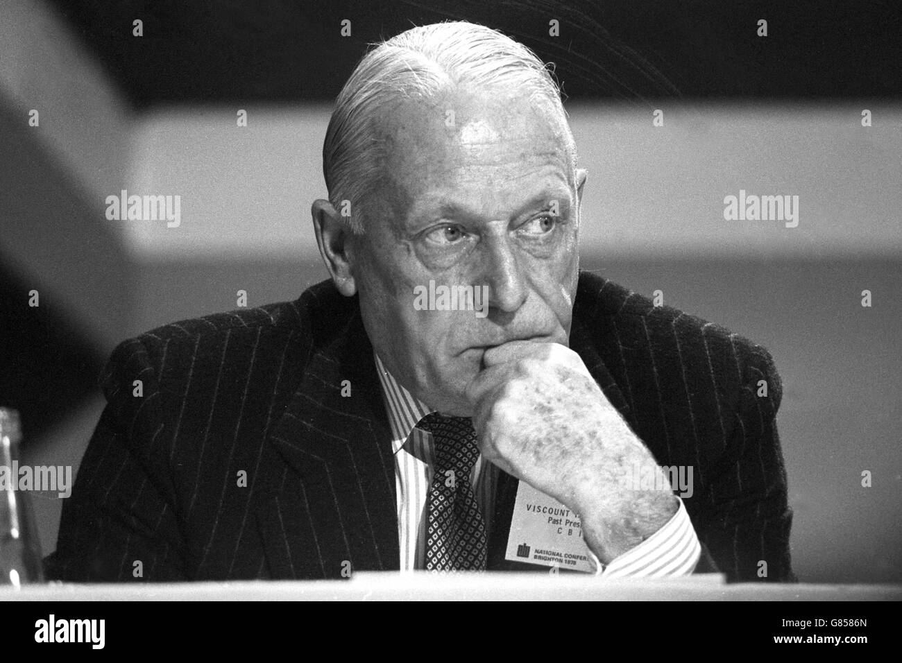 Viscount Watkinson alla conferenza annuale della Confederazione dell'industria britannica a Brighton. Foto Stock