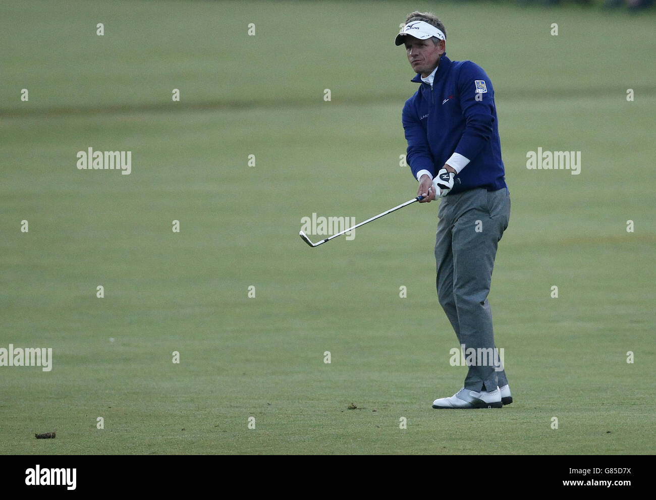 L'inglese Luke Donald durante il secondo giorno dell'Open Championship 2015 a St Andrews, Fife. Foto Stock