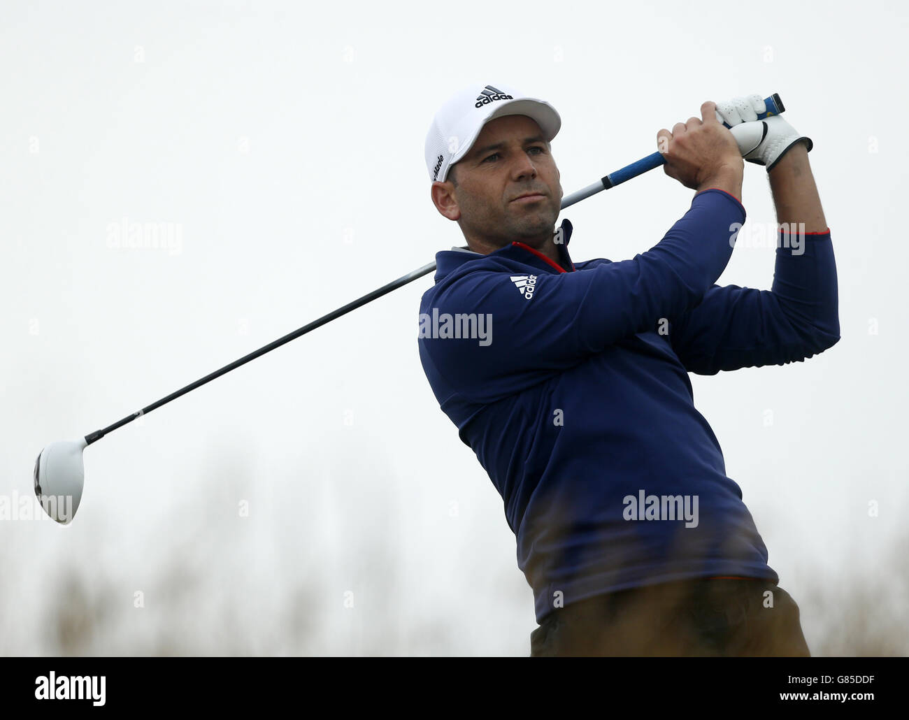 Sergio Garcia in Spagna durante il quinto giorno dell'Open Championship 2015 a St Andrews, Fife. Foto Stock