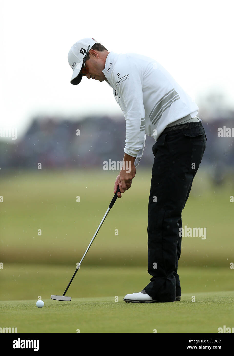 USA's Zach Johnson durante il quinto giorno dell'Open Championship 2015 a St Andrews, Fife. Foto Stock