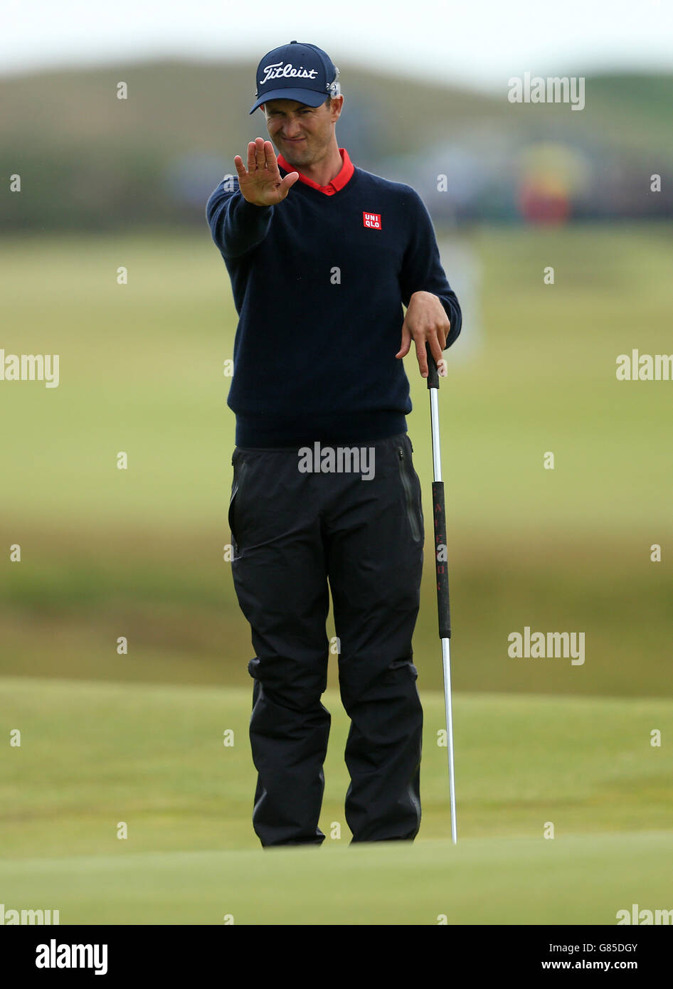 L'australiano Adam Scott durante il quinto giorno dell'Open Championship 2015 a St Andrews, Fife. Foto Stock