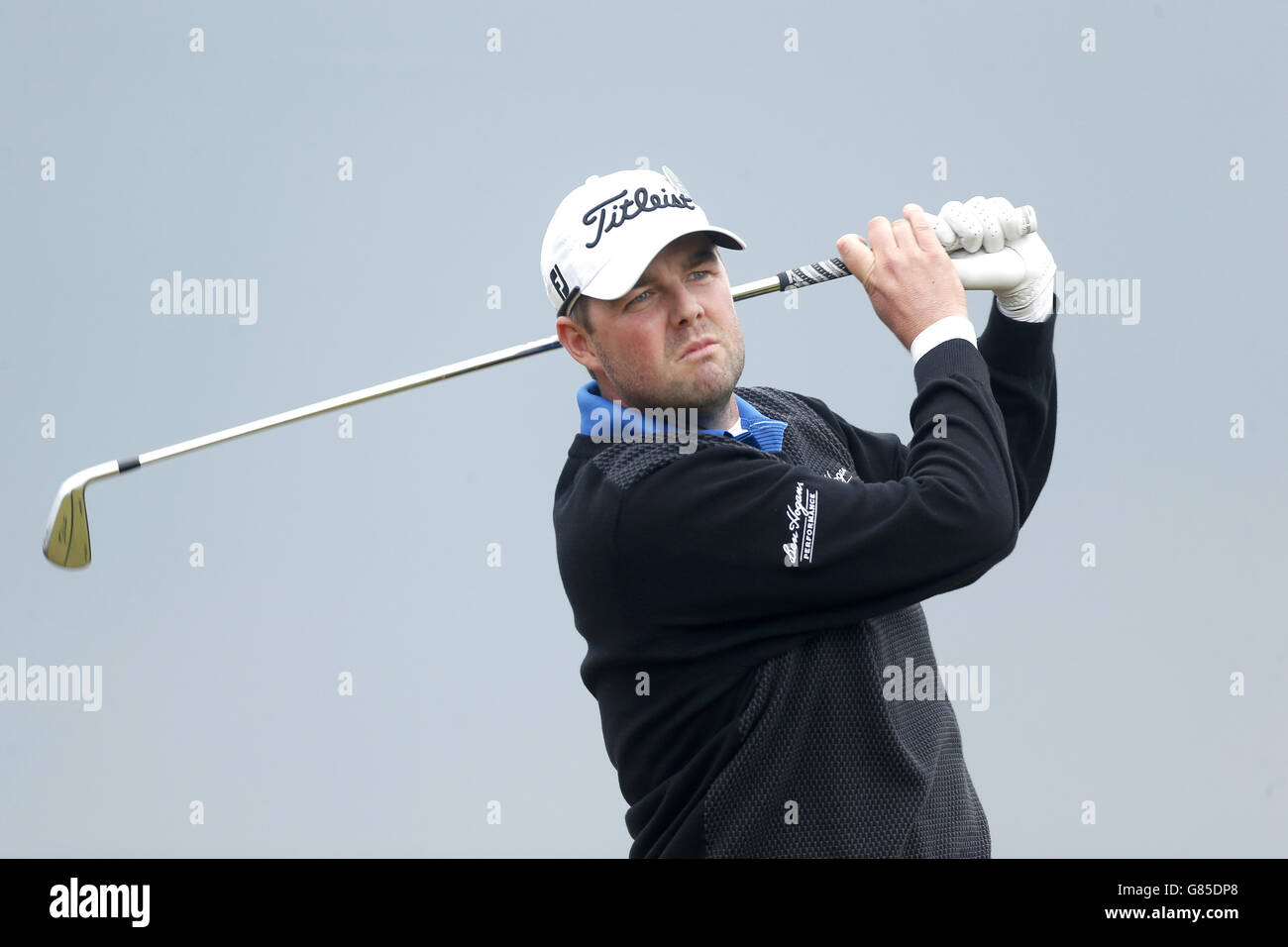 Marc Leishman australiano in azione durante il quinto giorno dell'Open Championship 2015 a St Andrews, Fife. Foto Stock