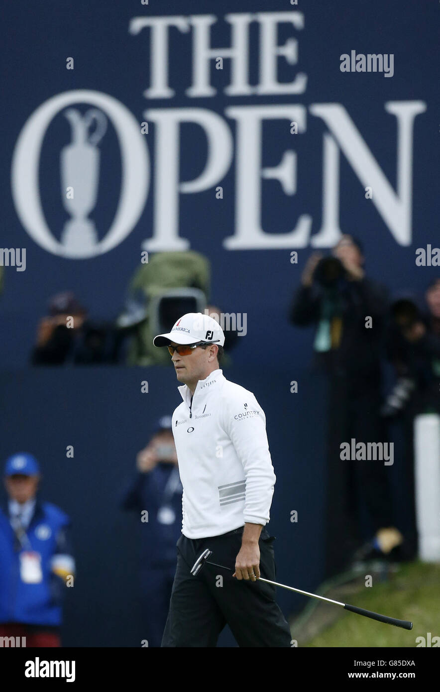 USA's Zach Johnson durante il quinto giorno dell'Open Championship 2015 a St Andrews, Fife. Foto Stock