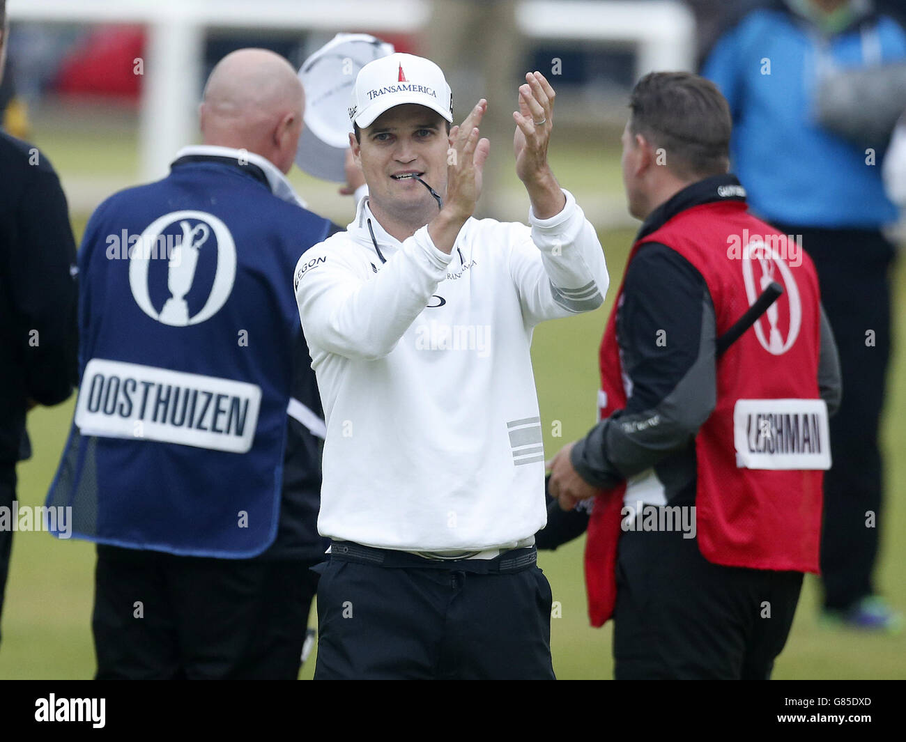 Golf - il Campionato Open 2015 - giorno cinque - St Andrews. Zach Johnson USA celebra la vittoria del Campionato Open 2015 durante il quinto giorno dell'Open Championship 2015 a St Andrews, Fife. Foto Stock