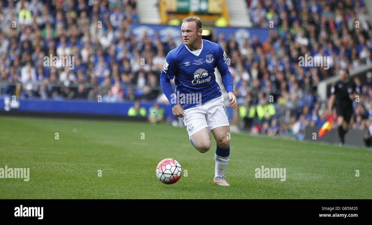 Wayne Rooney durante la partita pre-stagione amichevole al Goodison Park, Liverpool Foto Stock