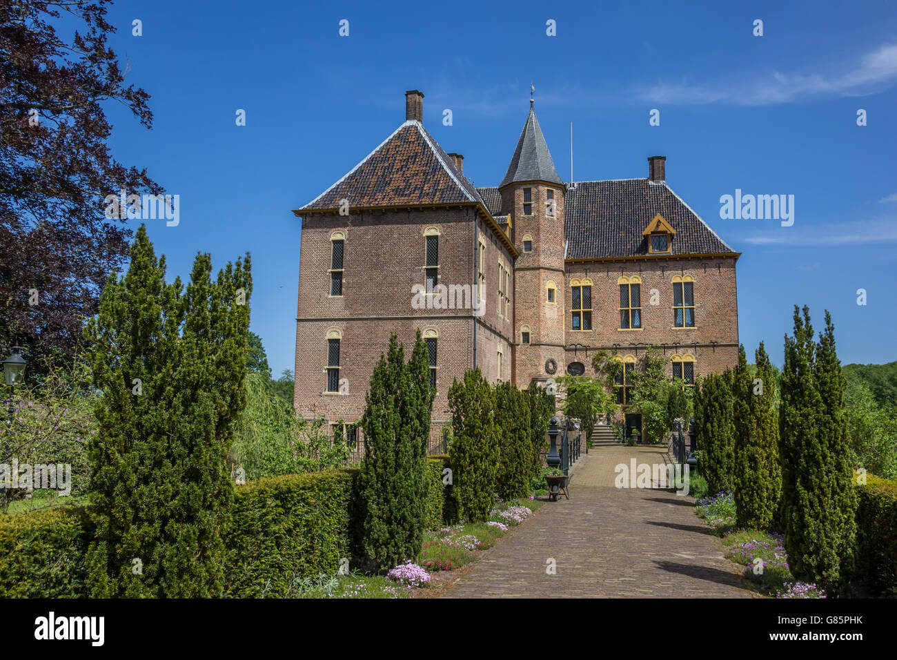Parte anteriore del castello di Vorden in Gelderland, Olanda Foto Stock