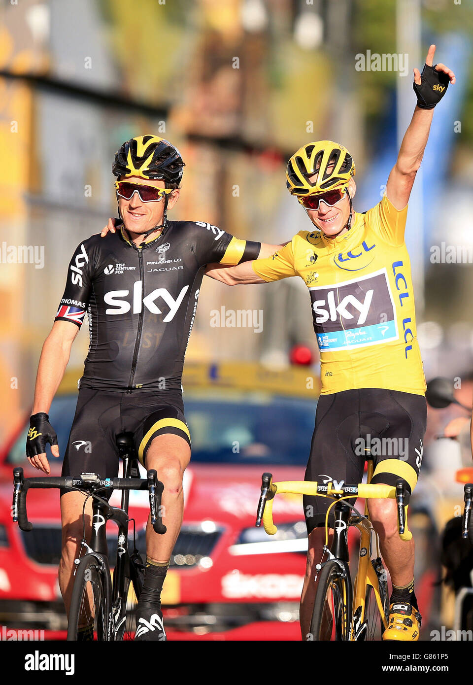 Escursioni in bicicletta - 2015 Tour de France - Tappa Twenty One - Sevres a Parigi Campi Elisi Foto Stock