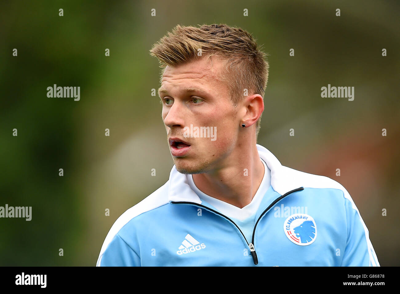 Calcio - UEFA Europa League - Qualifiche - secondo turno - seconda tappa - Newtown AFC v FC Copenhagen - Latham Park. Marvin Pourie, FC Copenhagen Foto Stock