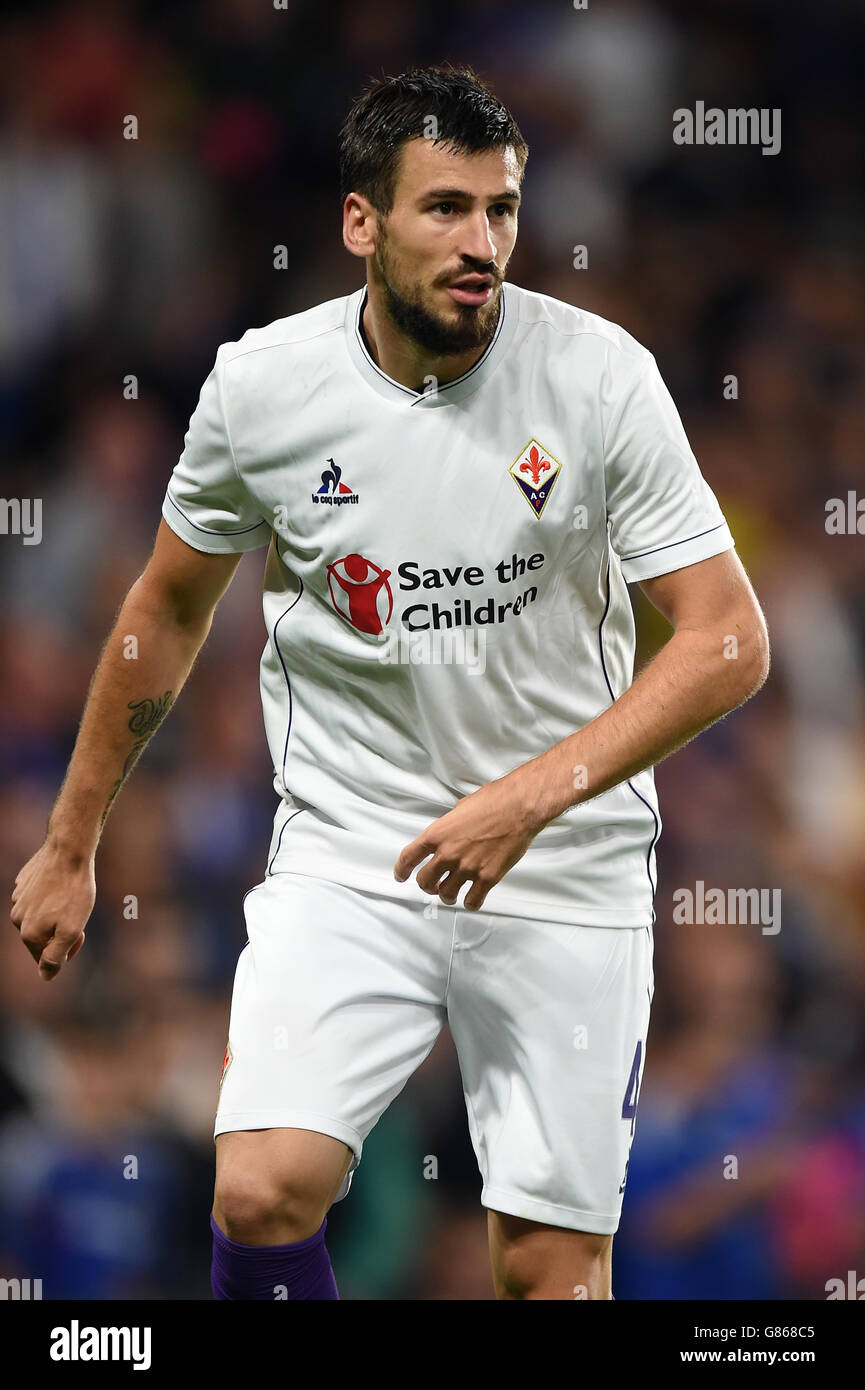 Calcio - Coppa Internazionale campioni - Chelsea v Fiorentina - Stamford Bridge. Nenad Tomovic, ACF Fiorentina Foto Stock