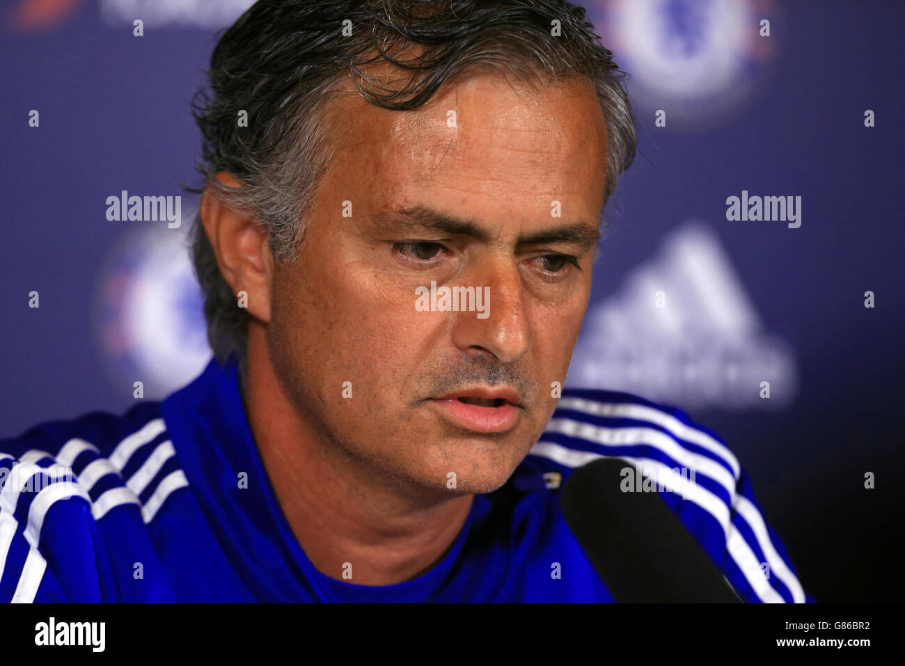 Calcio - Barclays Premier League - Manchester City v Chelsea - Chelsea - Conferenza stampa - Cobham Allenamento Foto Stock