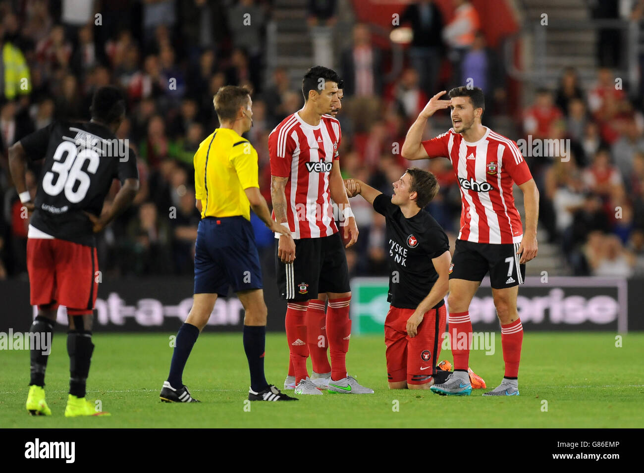 Soccer - UEFA Europa League - Qualifiche i play-off - Prima tappa - Southampton v FC Midtjylland - St Mary's Stadium Foto Stock