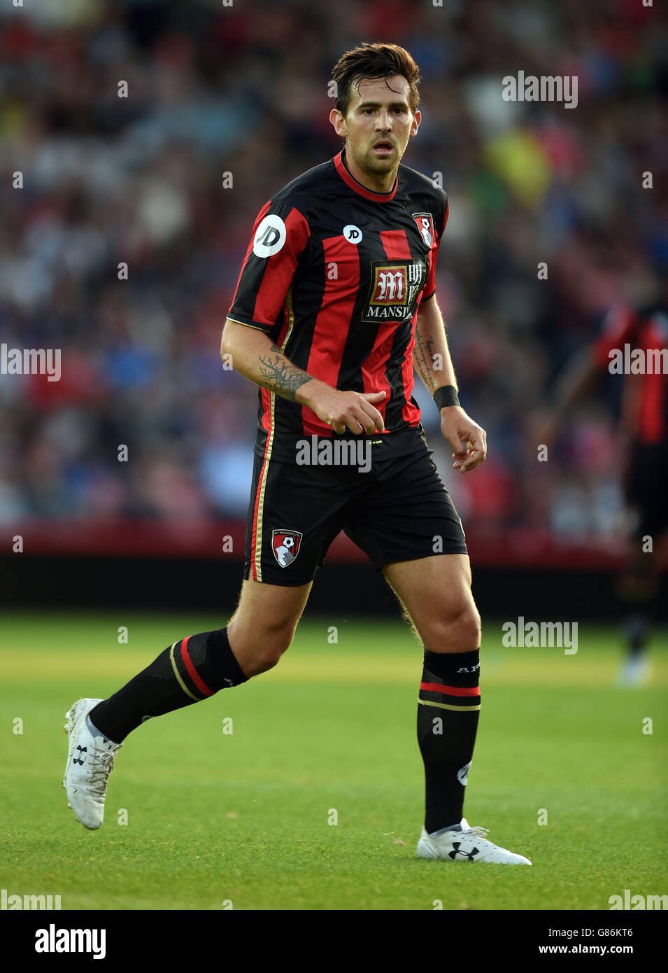 Charles Daniels di Bournemouth durante la partita pre-stagionale al Vitality Stadium di Bournemouth. PREMERE ASSOCIAZIONE foto. Data immagine: Venerdì 31 luglio 2015. Vedi PA storia CALCIO Bournemouth. Il credito fotografico dovrebbe essere: Adam Davy/PA Wire. Nessun utilizzo con audio, video, dati, elenchi di apparecchi, logo di club/campionato o servizi "live" non autorizzati. L'uso in-match online è limitato a 45 immagini, senza emulazione video. Nessun utilizzo nelle scommesse, nei giochi o nelle pubblicazioni di singoli club/campionati/giocatori. Foto Stock
