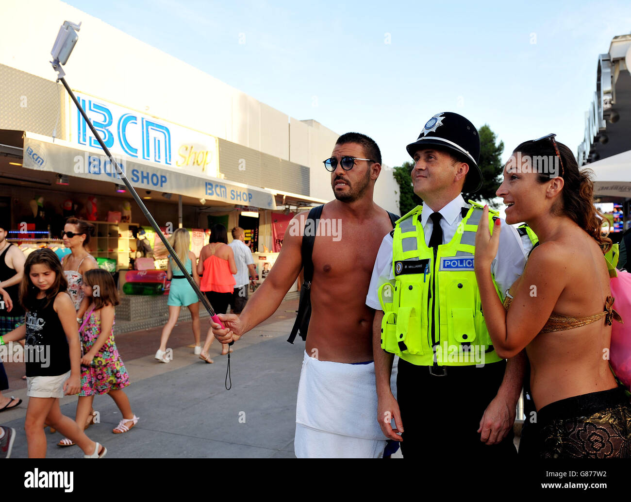 Polizia britannica visita nelle Isole Baleari polizia britannica visita isole baleari Foto Stock