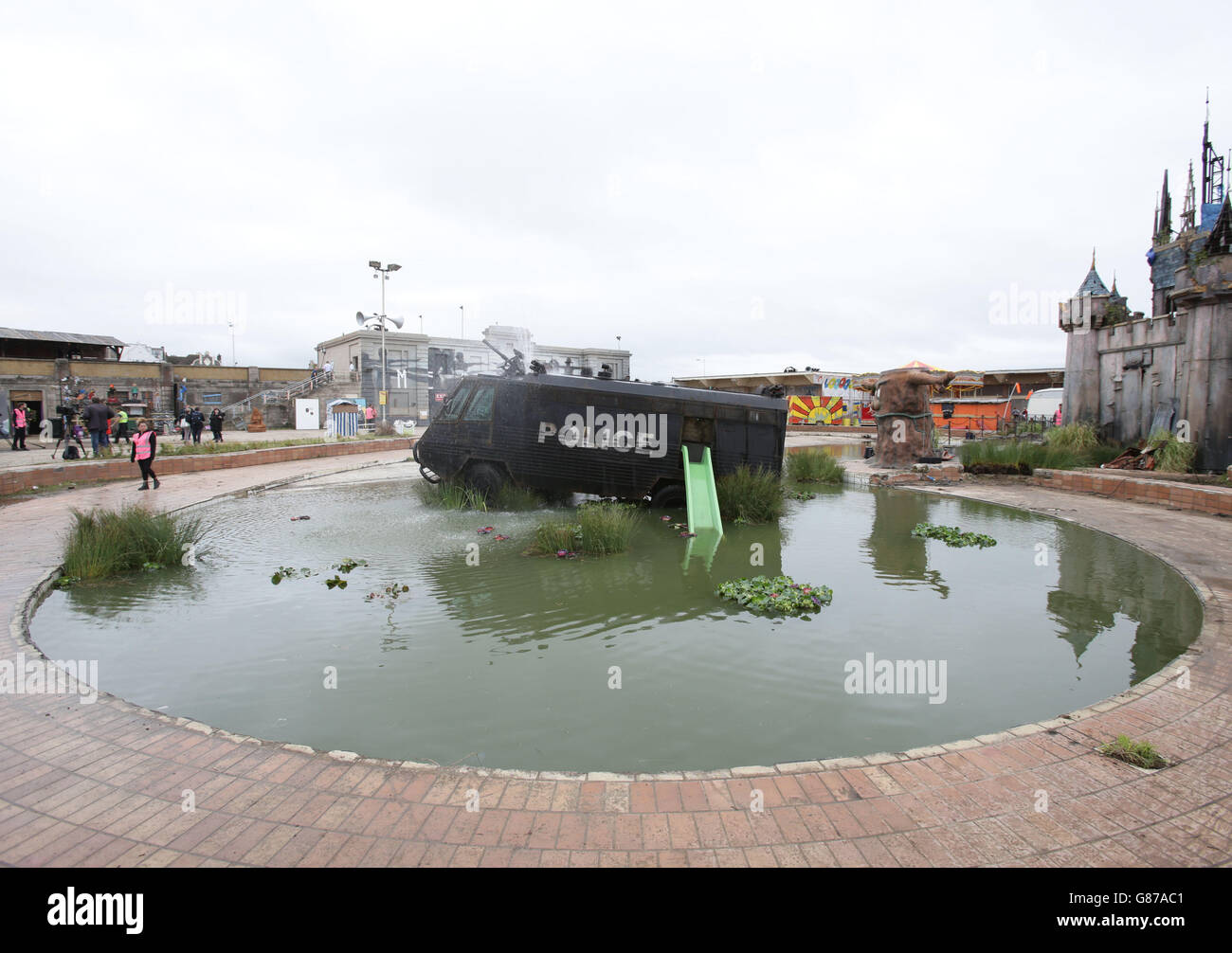 Banksy's Dismaland preview Foto Stock