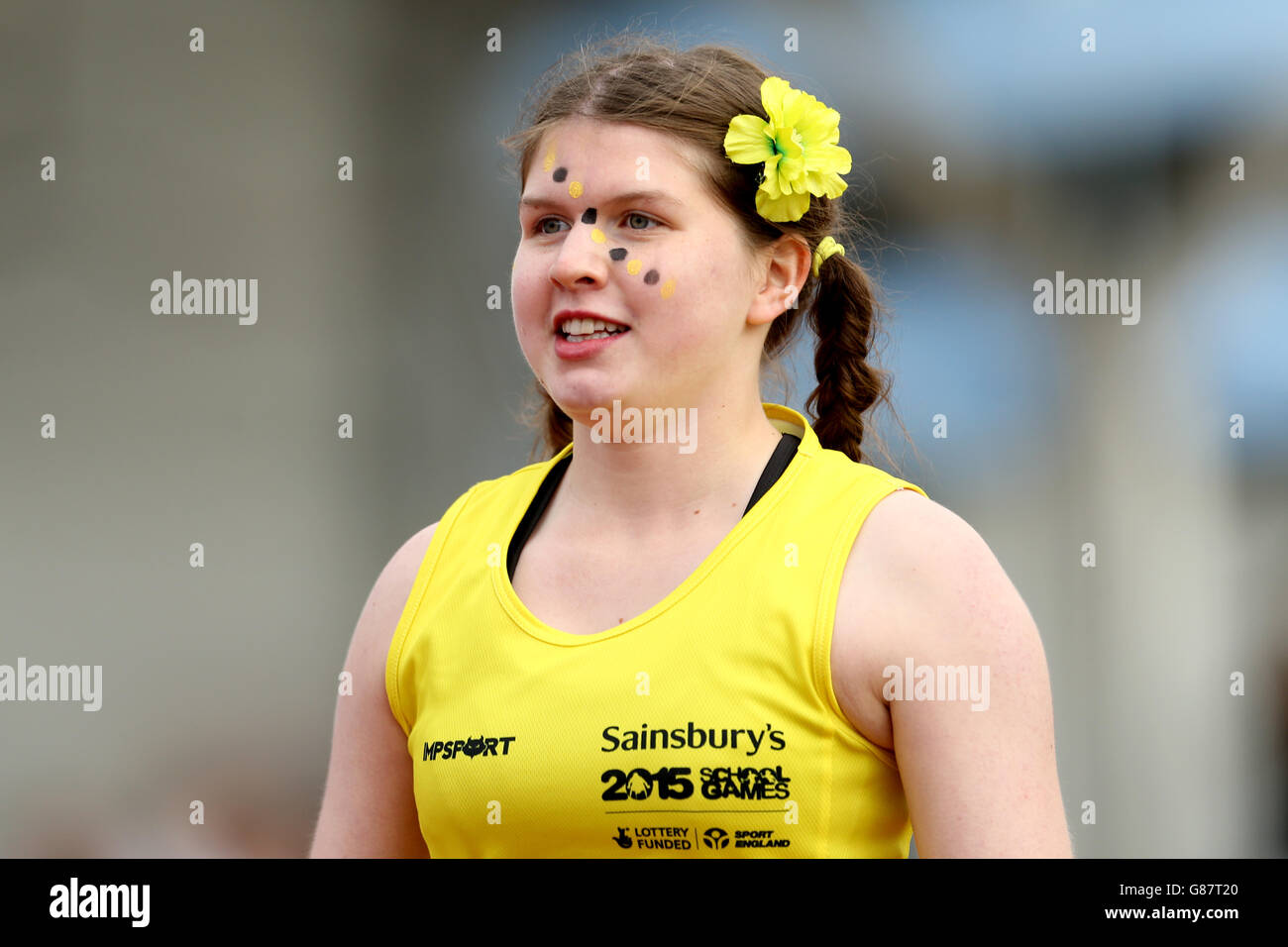 Sport - Sainsbury's 2015 School Games - Day Two - Manchester. Inghilterra South West's Kelly Hutchins al Sainsbury's 2015 School Games alla Manchester Regional Arena. Foto Stock