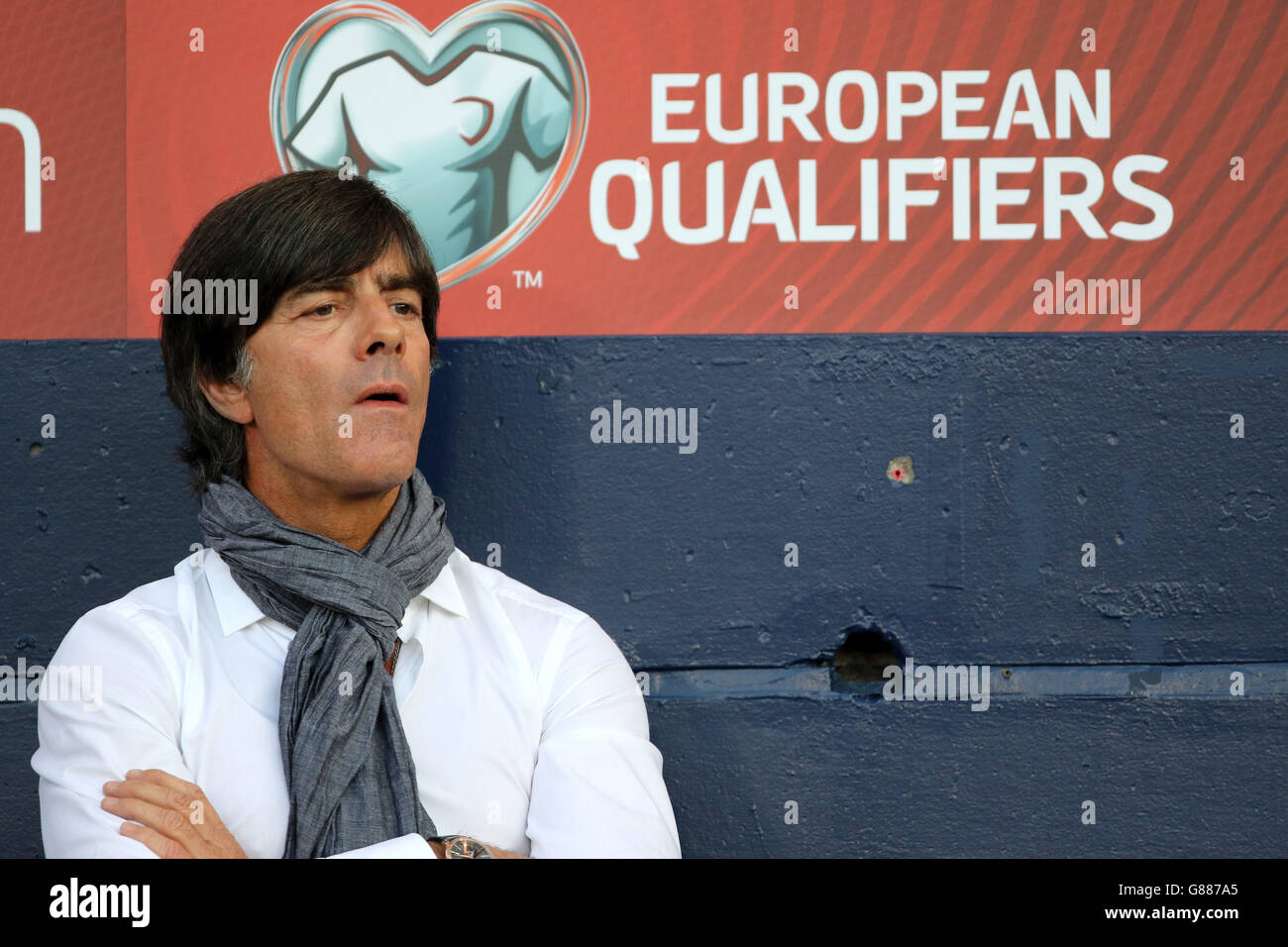 Calcio - UEFA Euro 2016 - Qualifiche - Gruppo D - Scozia / Germania - Hampden Park. Germania Manager, Joachim Low prima della partita Scozia/Germania ad Hampden Foto Stock