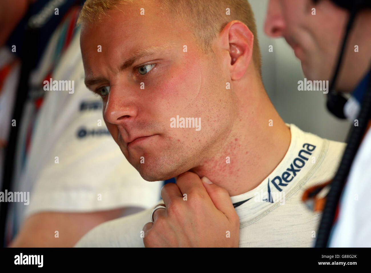 Williams Valtteri Bottas durante la giornata di prove libere per il Gran Premio d’Italia 2015 a Monza. Foto Stock