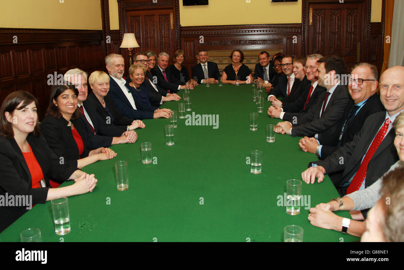 Jeremy Corbyn's shadow cabinet Foto Stock