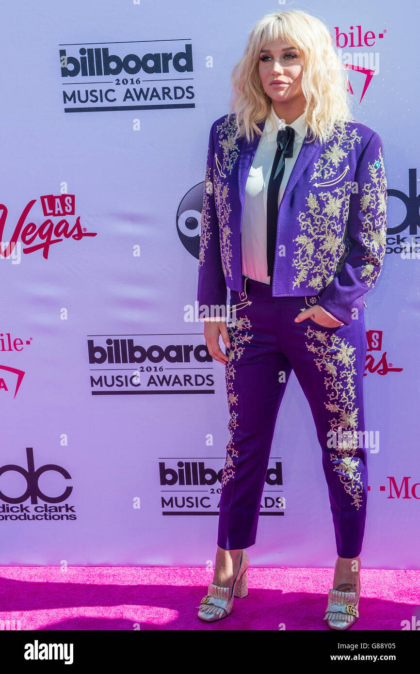 LAS VEGAS - 22 maggio : artista di registrazione Kesha assiste il 2016 Billboard Music Awards a T-Mobile Arena il 22 maggio 2016 a Las Veg Foto Stock