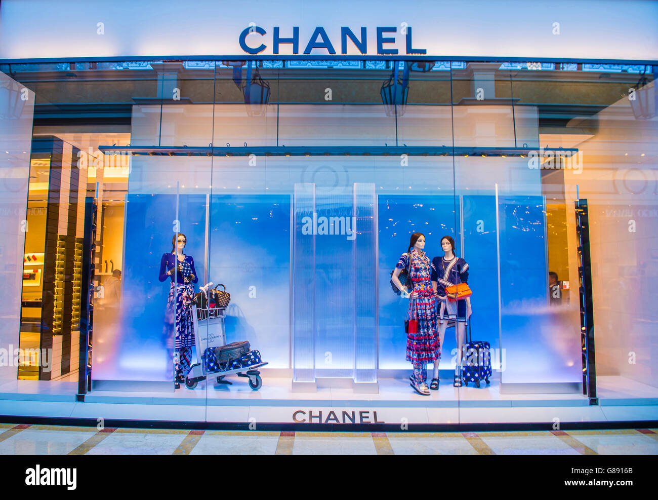 Esterno di un negozio Chanel in Las Vegas strip Foto Stock