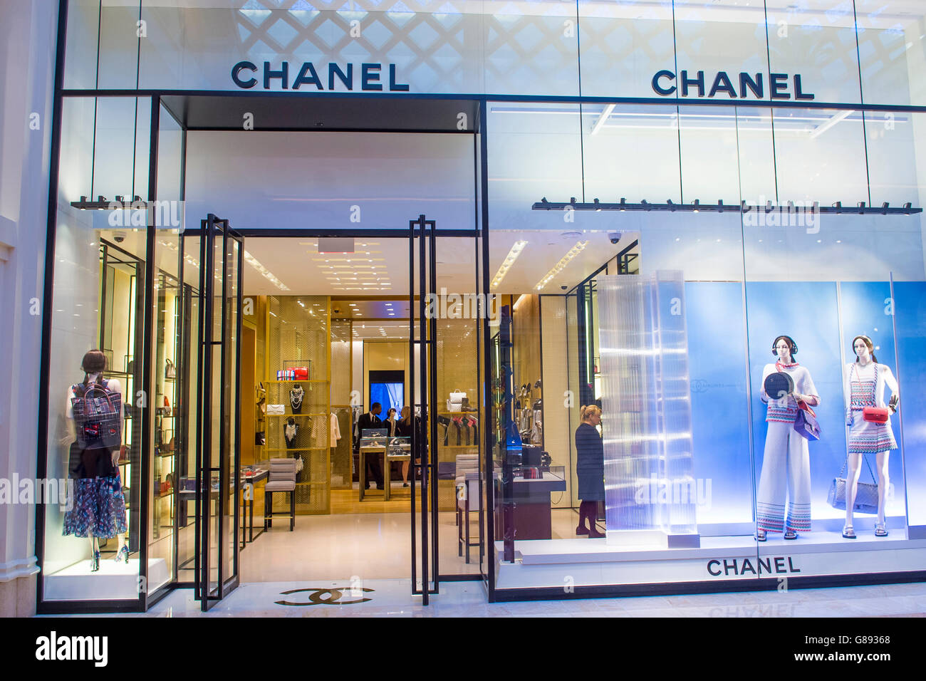 Esterno di un negozio Chanel in Las Vegas strip Foto Stock