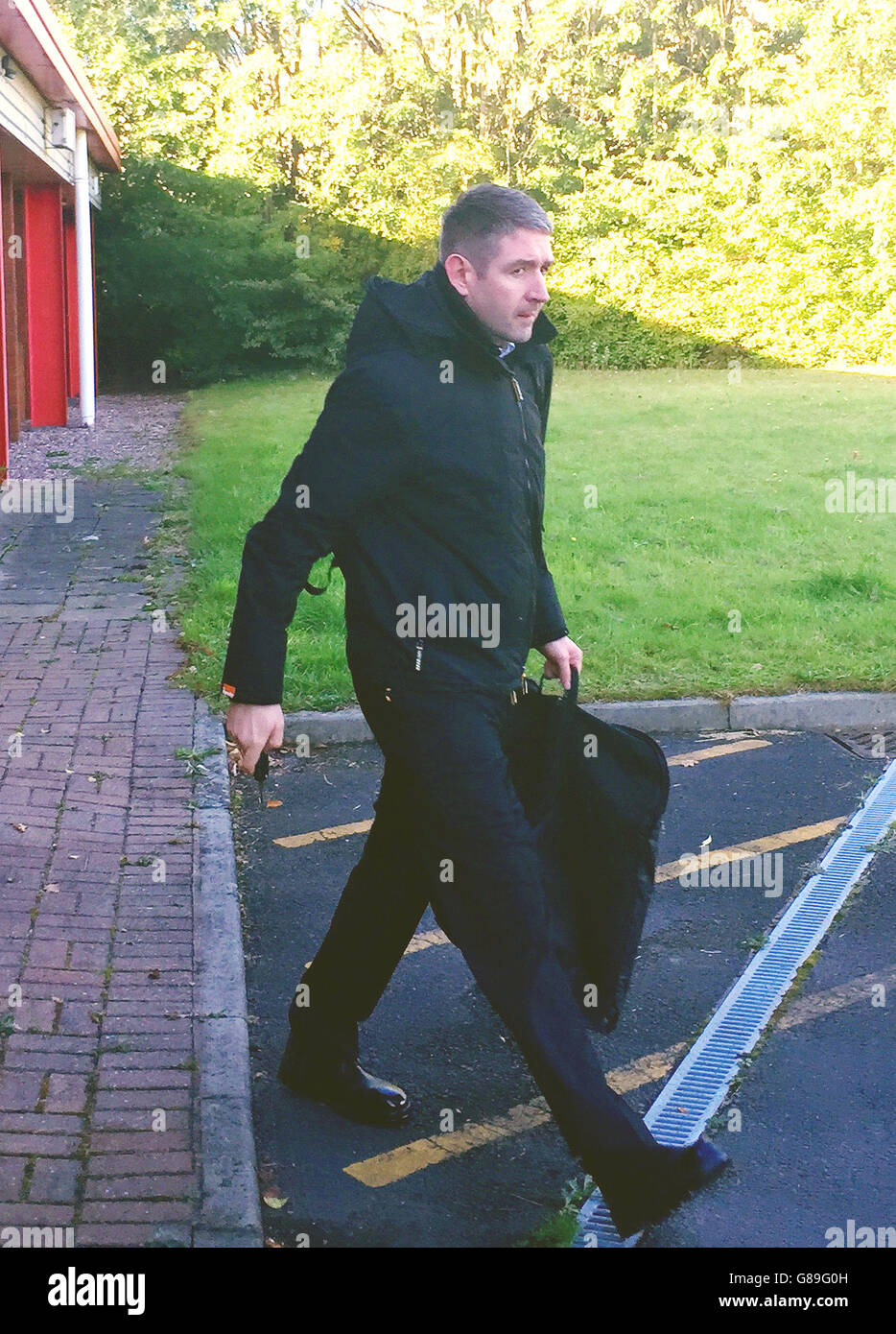 Colpa di polizia audizione Foto Stock