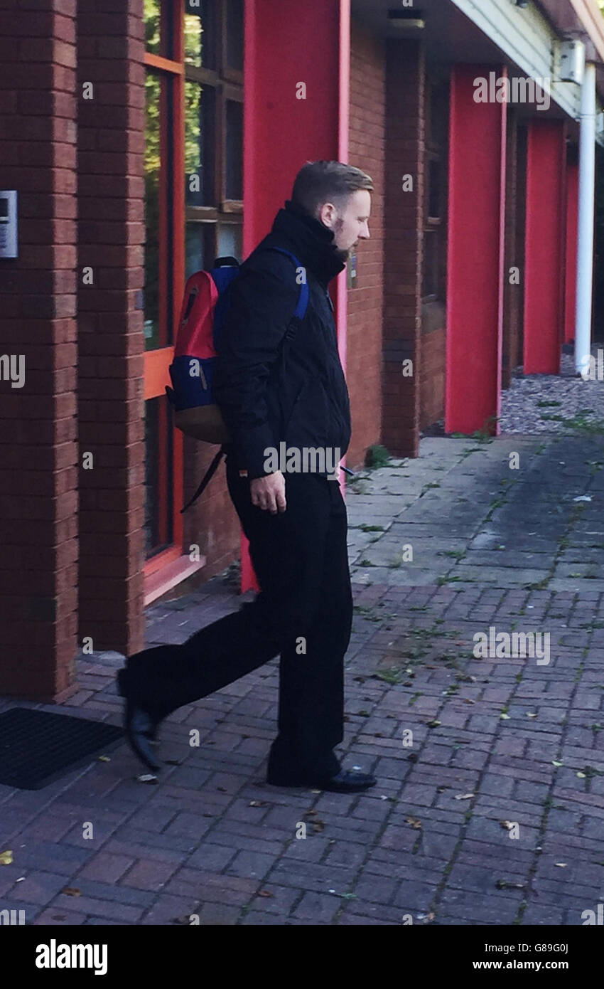 Colpa di polizia audizione Foto Stock