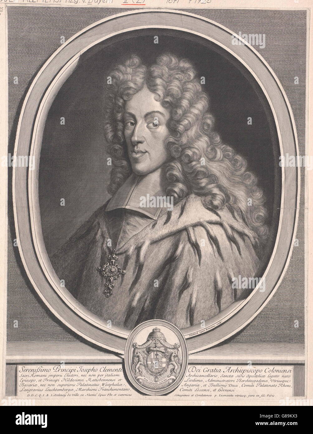 Josef Klemens, Herzog von Bayern, Kurfürst von Köln Foto Stock