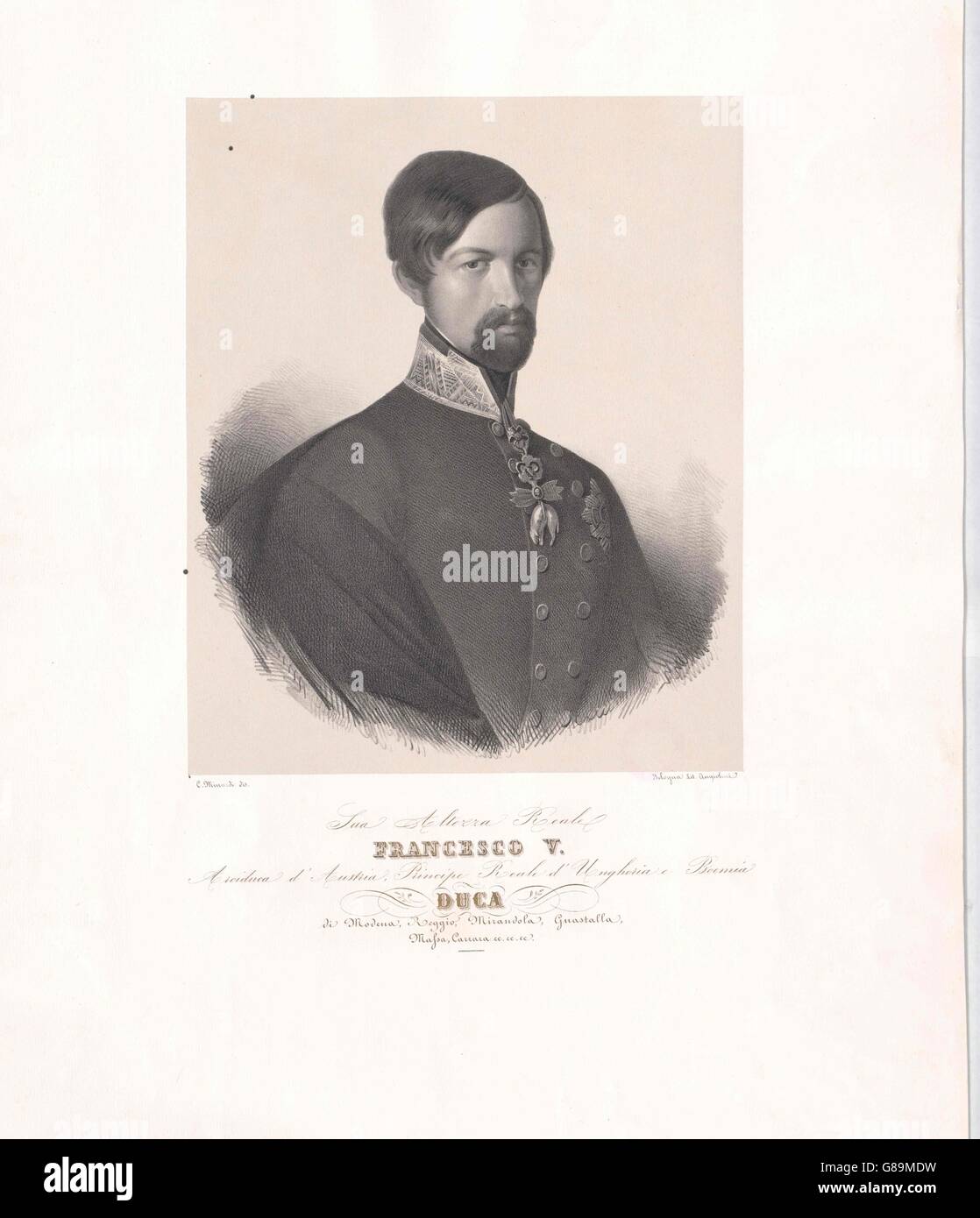 Franz V., Erzherzog von Österreich-Este Herzog von Modena Foto Stock