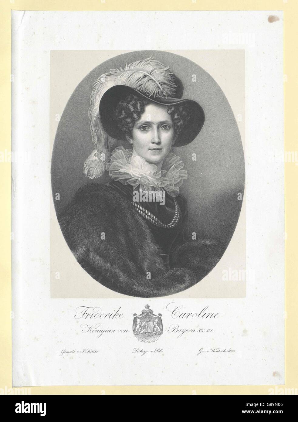 Karoline, Prinzessin von Baden Foto Stock