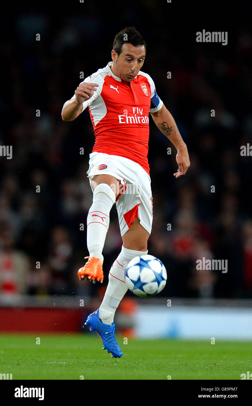 Calcio - UEFA Champions League - Gruppo F - Arsenal / Olympiacos - Emirates Stadium. Santi Cazorla, Arsenale Foto Stock