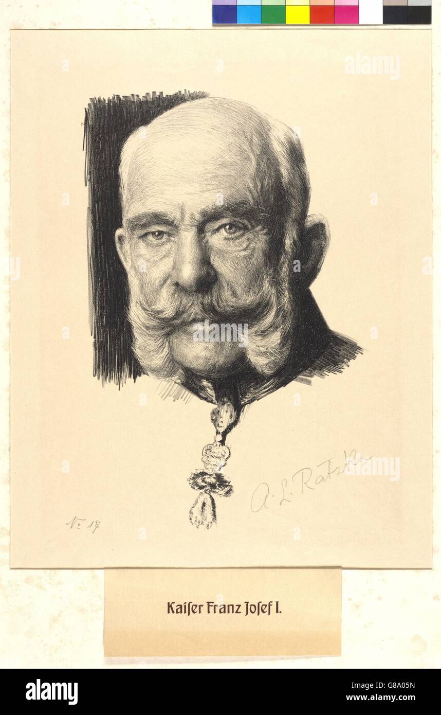 Franz Joseph I., Kaiser von Österreich Foto Stock