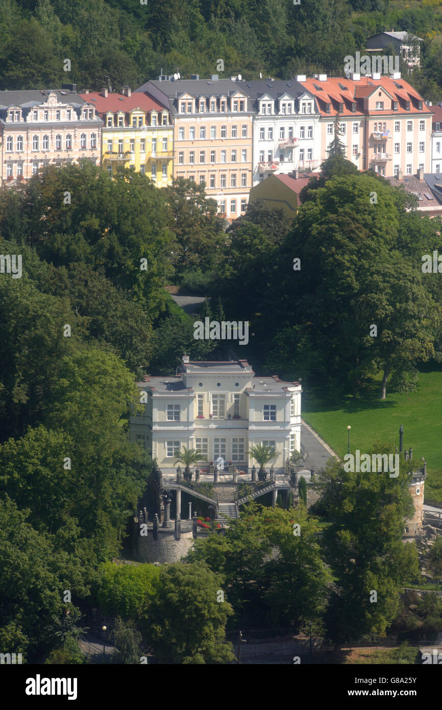 Villa Ritter, Karlovy Vary o Carlsbad, Boemia occidentale, Repubblica Ceca, Europa Foto Stock