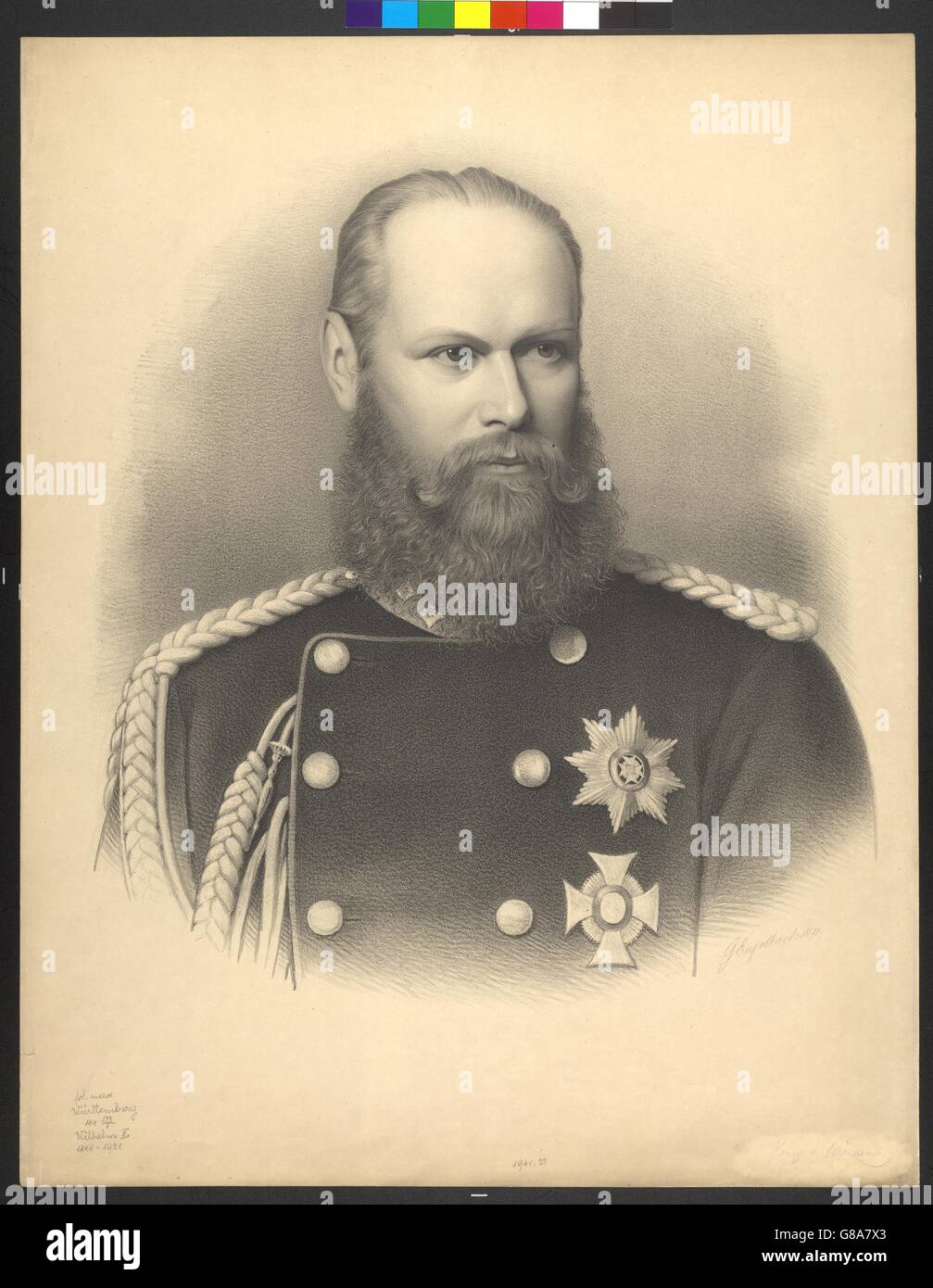 Guglielmo II, König von Württemberg Foto Stock