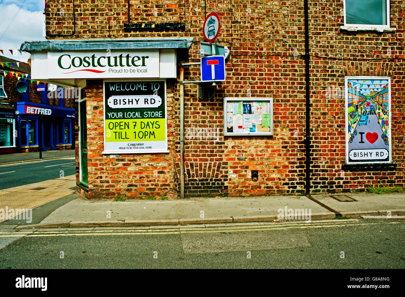 Strada Bishy annunci, York Foto Stock