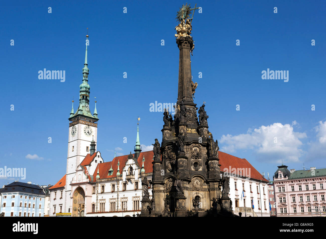 La Colonna della Santa Trinità a Olomouc, Repubblica Ceca Foto Stock