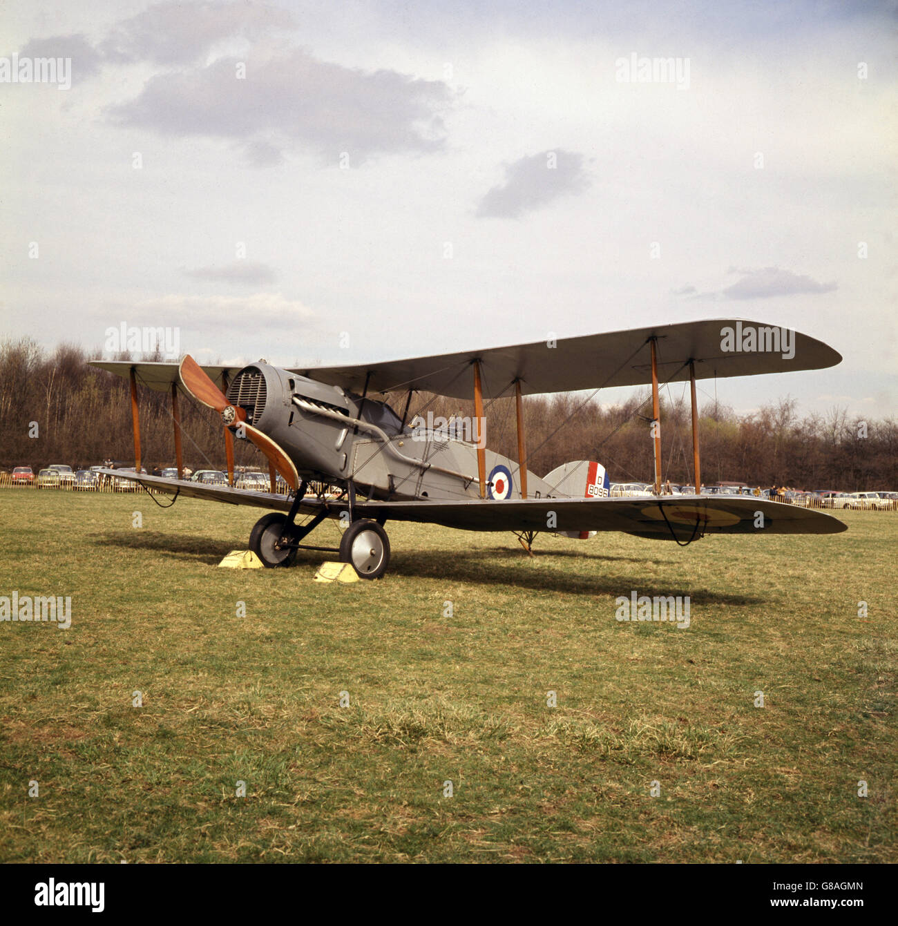 Un aereo da combattimento Bristol del 1917 della prima guerra mondiale, ora nella collezione di aerei veterani dello Shuttleworth, Biggleswade, Bedfordshire. Foto Stock